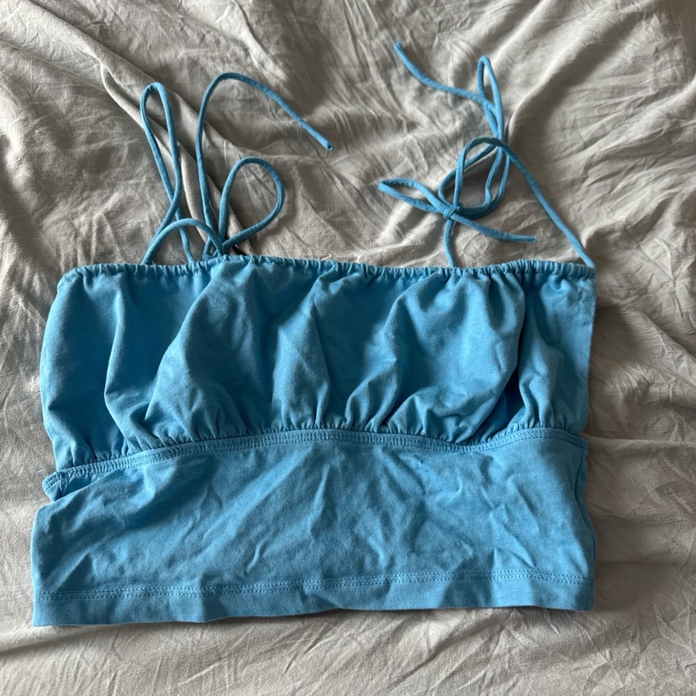 Princess Polly Blue Crop Top